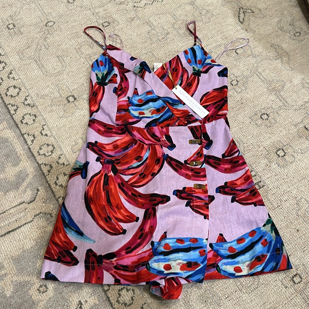 House of Harlow 1960 Banana Wrap Front Romper